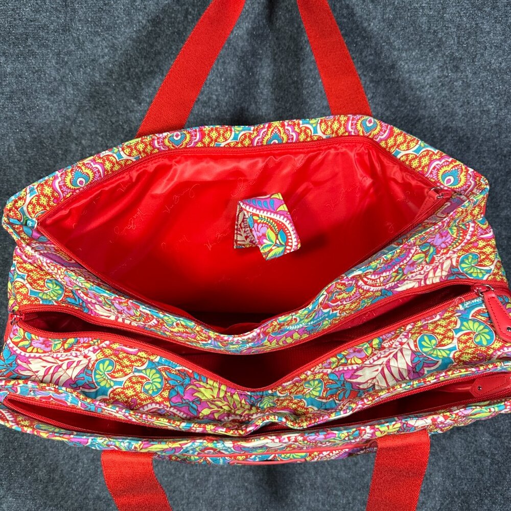 Vera Bradley Triple Compartment Travel Bag Paisley in Paradise Print - Picture 7 of 8